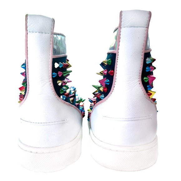 Louboutin Lou Spikes Hi Tops. - Picture 5 of 5